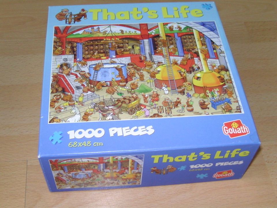 3 Goliath Puzzle, je 1000 Teile, That`s Life, schöne Motive in Wissen