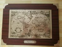 Amerikakarte / Weltkarte anno 1636 auf Holz Messing 40cm x 28cm Brandenburg - Potsdam Vorschau