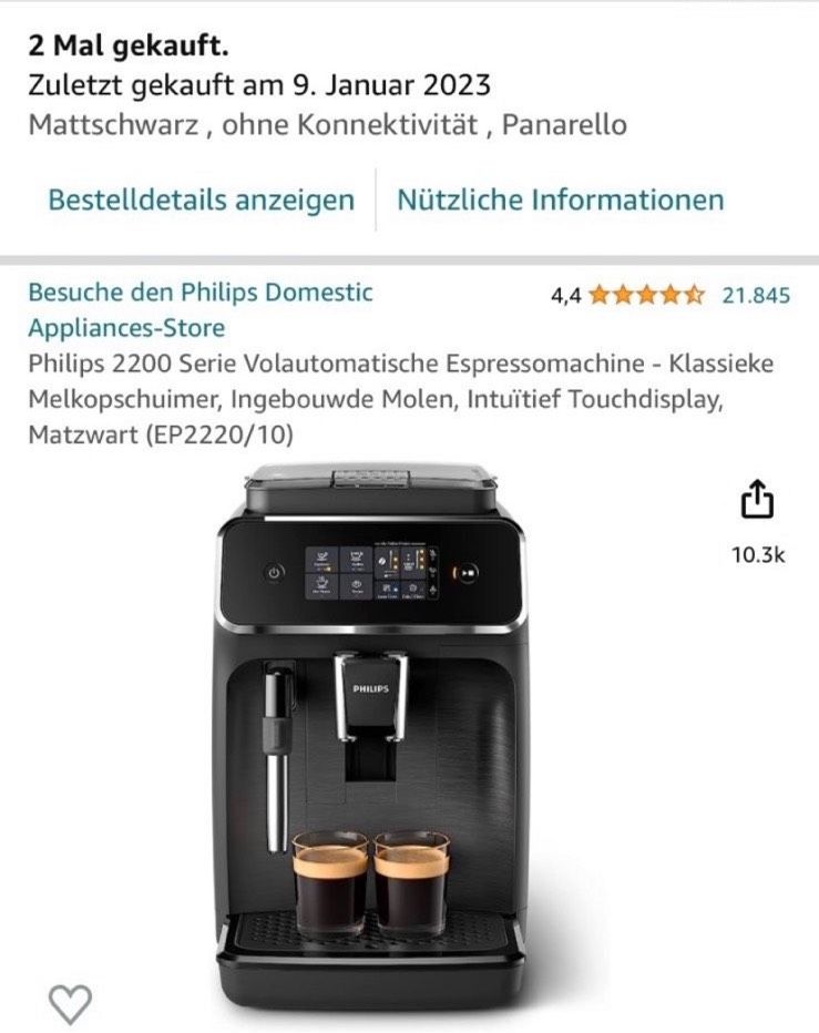 Philips Kaffeevollautomat Serie 2200 wie NEU!!!! Kaum benutzt! in Bremen