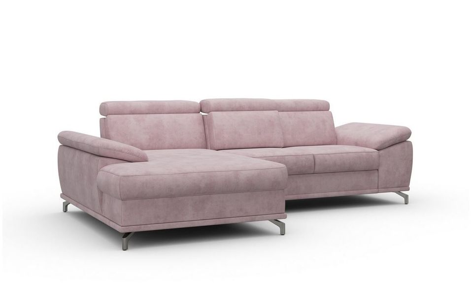 Ecksofa & Hocker 295cm Federkern Schlaffunktion Bettkasten Rose in Köln