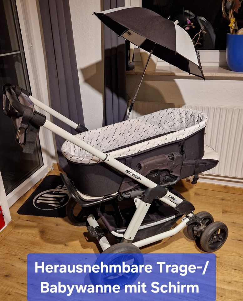 Kinderwagen ABC 6S TURBO mit viel Zubehör in Altenholz