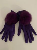 Exklusive Damenhandschuhe mit Pelzbommel in violett **NEU** Nordrhein-Westfalen - Tönisvorst Vorschau