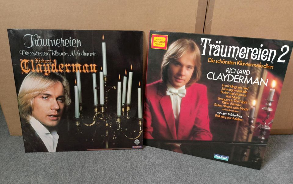 Richard Clayderman Träumereien 1 und 2 Vinyl Schallplatten in Wertheim