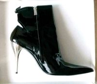 ♡ VERSACE ♡ STIEFELETTEN☆GR.40☆LACKLEDER☆SCHWARZ☆10 CM ABSATZ Wandsbek - Hamburg Eilbek Vorschau