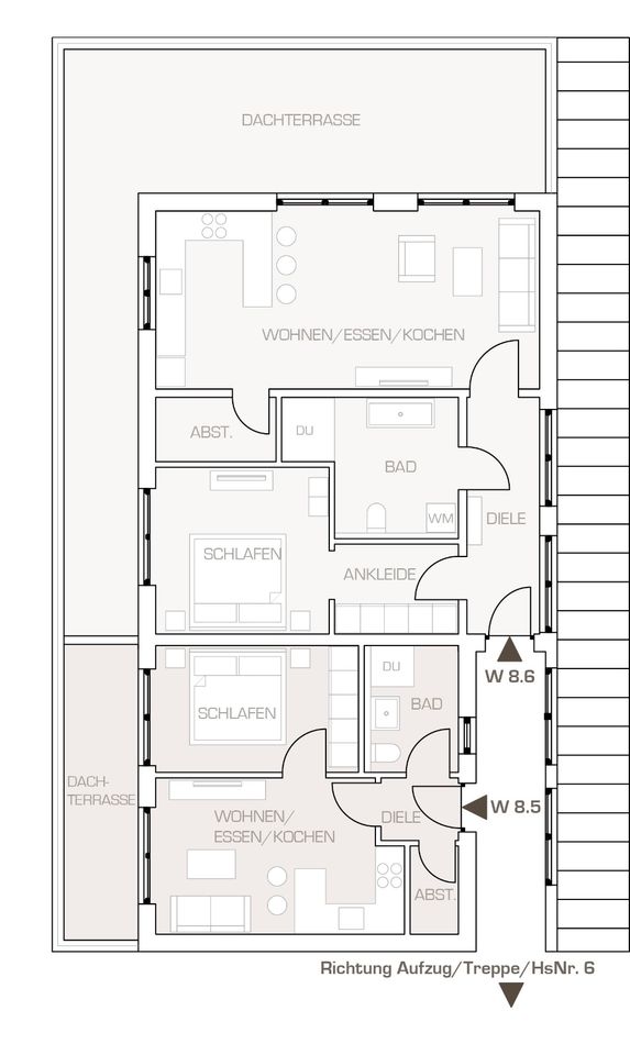 2,5-Zimmer-Penthouse in Ingolstadt mit Aufzug, Tiefgarage uvm. provisionsfrei in Ingolstadt