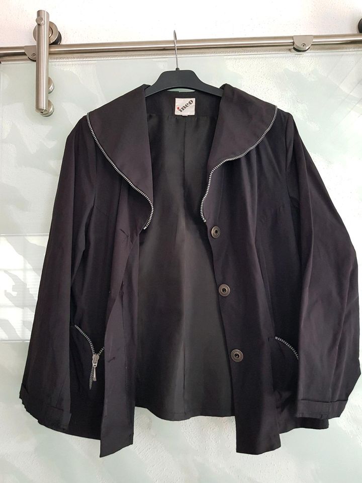 Neuwertige Designer Jacke/Übergangsjacke schwarz Inco Gr. 44 in Groß-Gerau