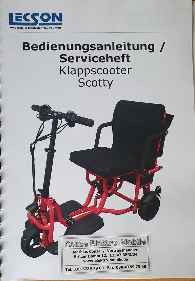 Reisescooter Scooter Klappscooter SCOTTY elektrisch in Berlin