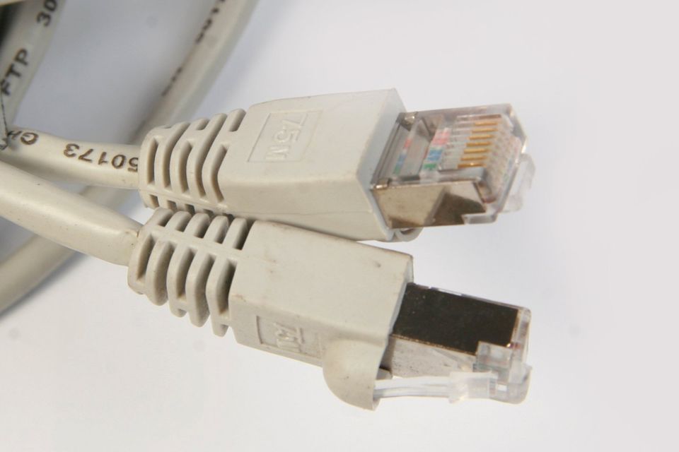 Telefonkabel 7,5m 2x RJ11  Westernstecker Tel Fax Modemkabel 4adr in Berching