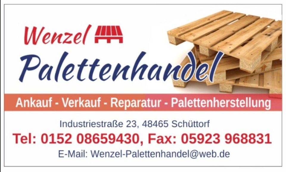 ❌ IPPC EINWEGPALETTEN 120 x 80 cm, ISPM 15 PALETTEN 1200 x 800 mm in Schüttorf