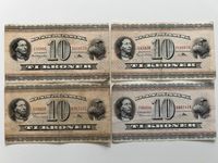 4x Dänische Banknoten 10 Kronen 'Ti Kroner' 1958 bzw. 1960 Kreis Pinneberg - Pinneberg Vorschau