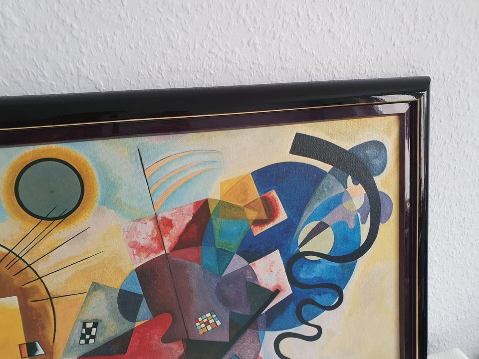 hochwertiger Rahmen Wassily Kandinsky Gelb Rot Blau Bild in Dresden