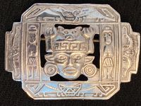 Vintage Brosche Pin Azteken, Maya 925 Silber Peru, 9g Antik Berlin - Charlottenburg Vorschau