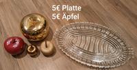 Deko Äpfel Keramik und alte Glasplatte Bayern - Gräfendorf Vorschau