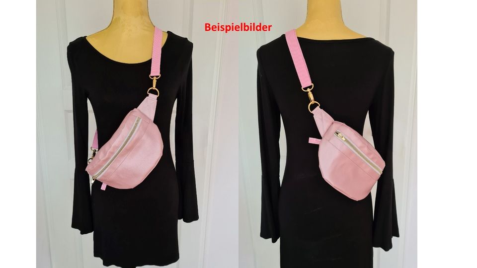 Bauchtasche / Crossbody Bag „Backbord“ Kunstleder schwarz in Hamburg