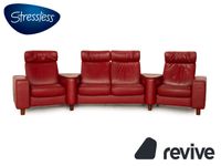 Stressless Arion Leder Viersitzer Rot Sofa Couch manuelle Lindenthal - Köln Lövenich Vorschau