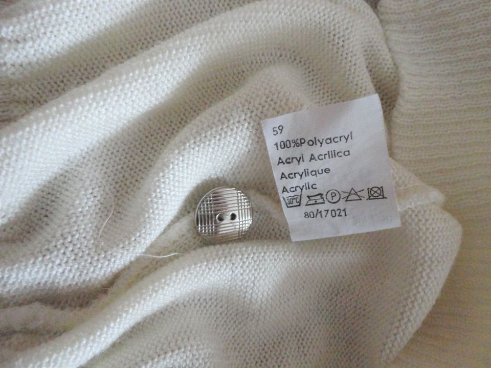 Acryl -Jacke ,Cardigan ,naturweiß, Gr. 56,Übergröße, XXXXL in Bischofswerda