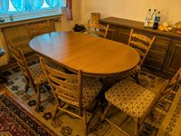 Ausziehbarer Tisch mit Stühlen Eiche Massivholz dunkel Hessen - Dieburg Vorschau