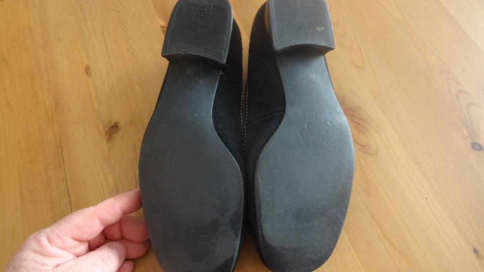 GERWINIA Wildlederpumps (HSE24), Gr. 38,5, schwarz, 2 cm Absatz in Ziepel