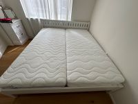 Bett mit 2 Einzelmatratzen, Lattenrost und Matratzenschoner Baden-Württemberg - Mannheim Vorschau