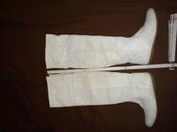 Bianco Leder Stiefel  Gr.36 weiß Overknee Flachabsatz Bayern - Bad Neustadt a.d. Saale Vorschau