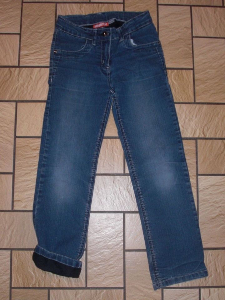 Thermo Hosen Jeans Hosen gefüttert Stoffhose gr. 122 gr. 128 in Negenborn