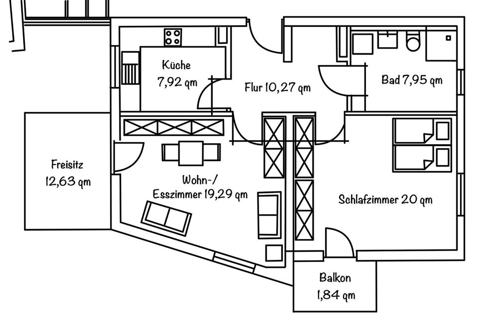 2-Zimmer-Wohnung in der Ortsmitte Baindt in Baindt