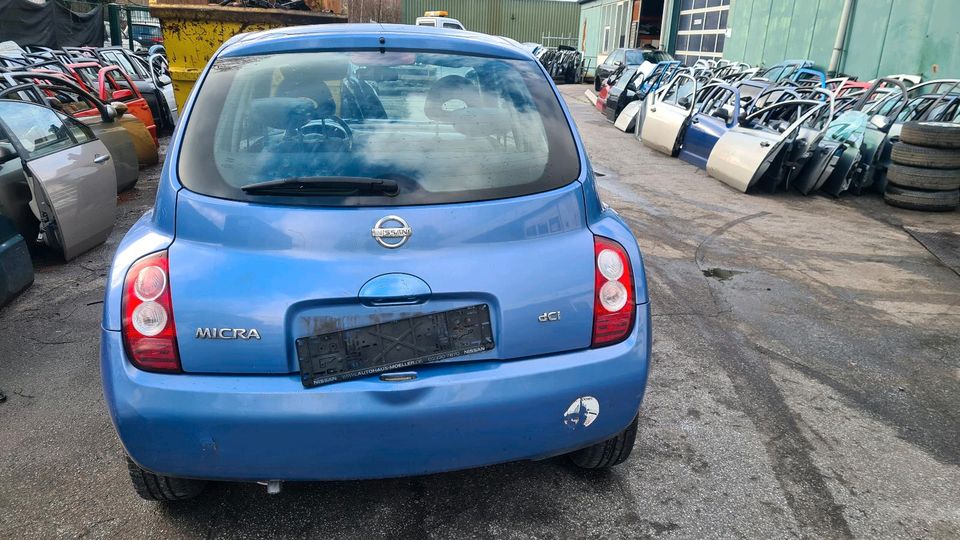 Heckklappe Nissan Micra K12 5 türig Farbcode T12 Farbe Cornflow Blue Blau