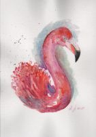 Aquarelle Bild Flamingo 24x32 Baden-Württemberg - Denzlingen Vorschau