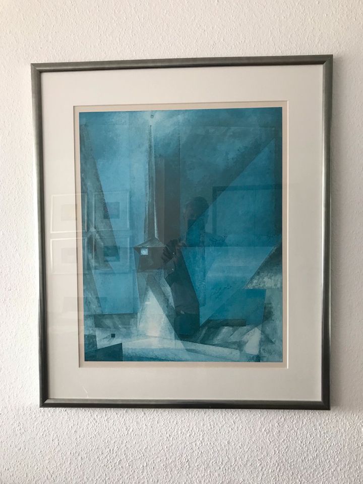 Lionel Feininger, Gelmeroda, drucksigniert, galeriegerahmt in Köln