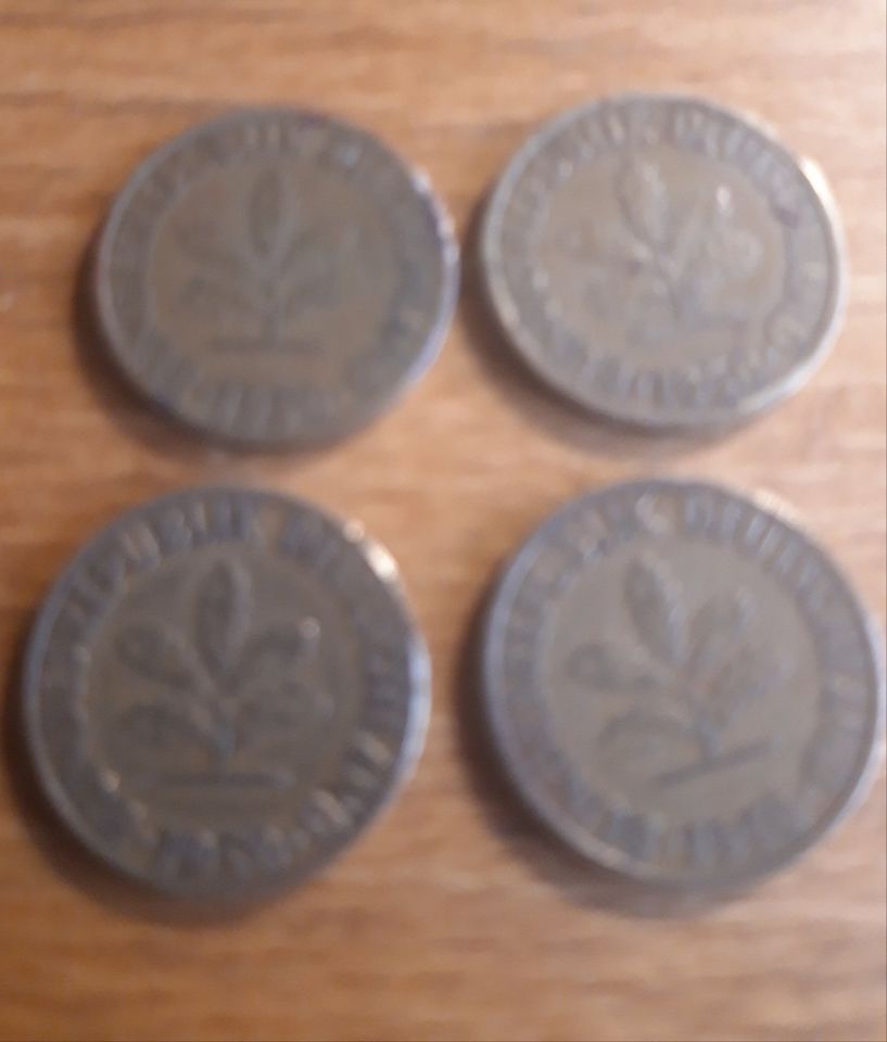 10 Pfennig 4 Stück 1950F / 1950D / 2x 1950J in Hatzenbühl