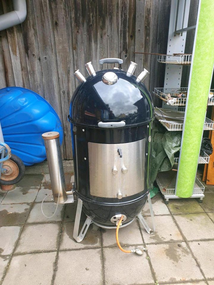 Weber watersmoker57, kaltrauchgenerator, temeraturreglergebläse in Ernsgaden