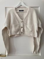 Strickjacke crop loose fit 100% Baumwolle creme weiß Berlin - Zehlendorf Vorschau