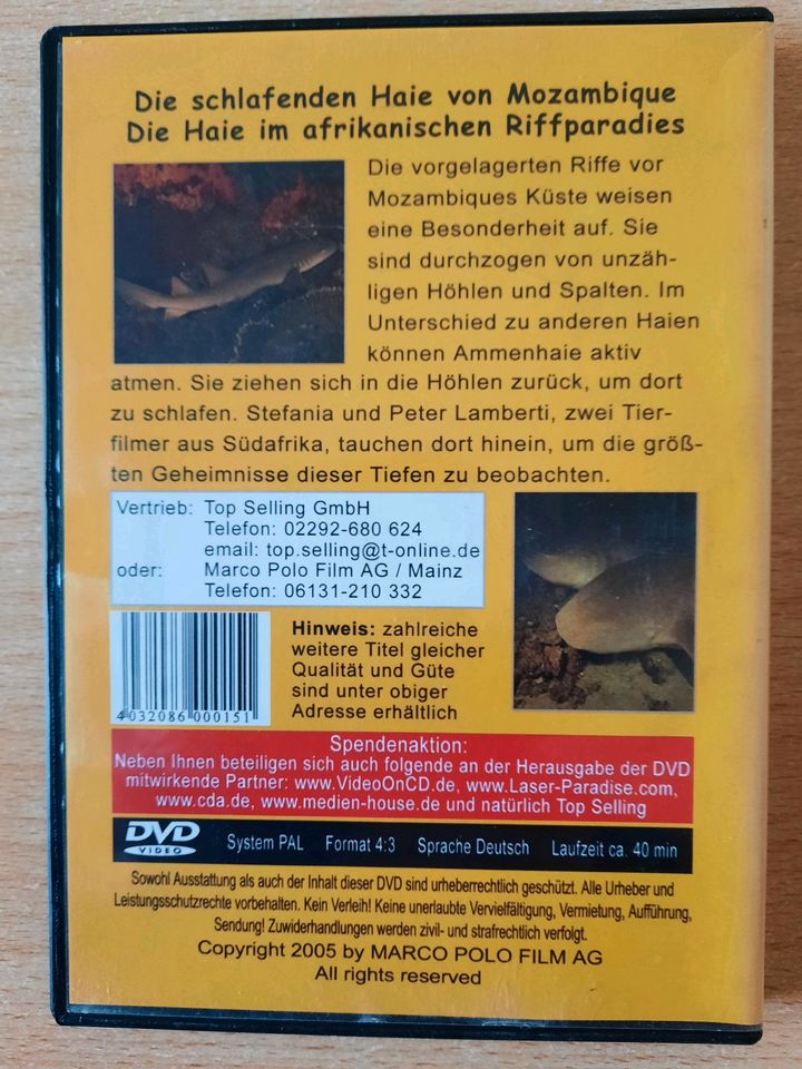 Haie - Walhai Dok. *DVD' Walhai Reise des Riesen in Kiel
