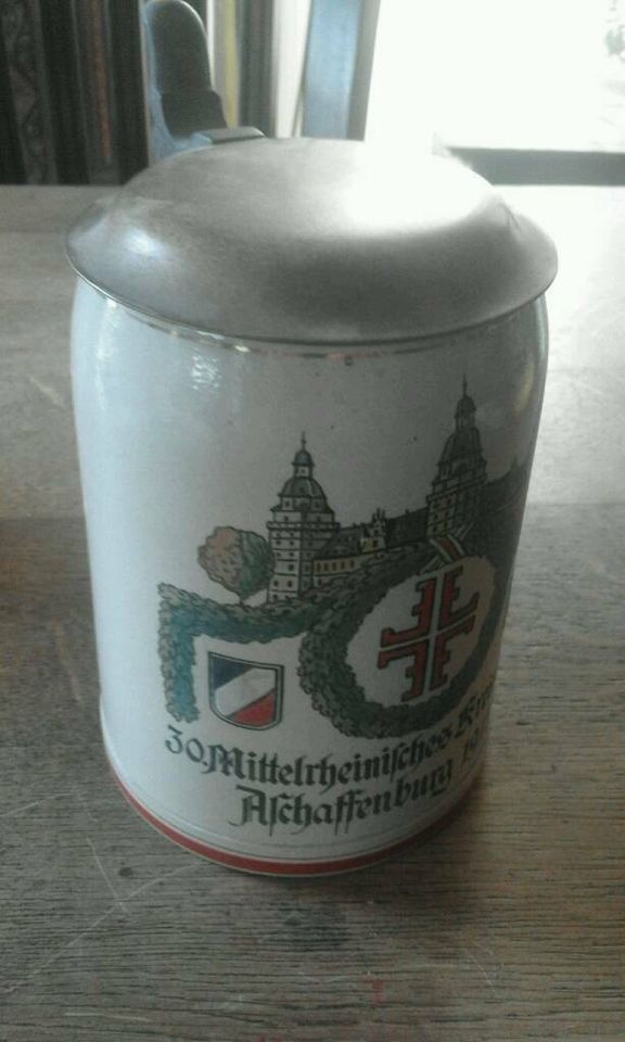 Bierkrug,1912, Mittelrheinisches Kreisturnfest Aschaffenburg in Roßdorf