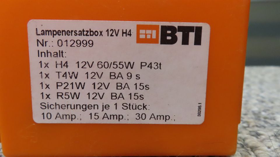 BTI Lampenersatzbox H4 12 Volt in Braunsbedra