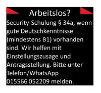 QUEREINSTEIGER Security Sicherheitsmitarbeiter Ausbildung § 34a Kiel - Gaarden Vorschau