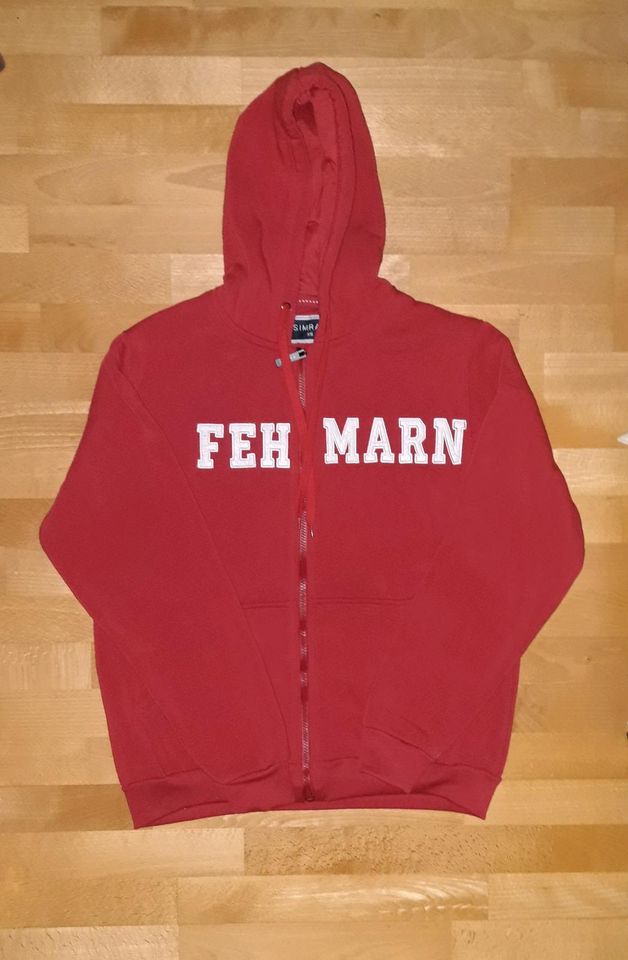 Zwillinge Kapuzenjacke, Hoodie gefüttert schwarz+rot XS (M) NEU in Königsdorf