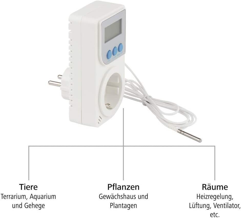 Hama Premium Universal Thermostat mit Steckdose Temperatur Regler in Essen