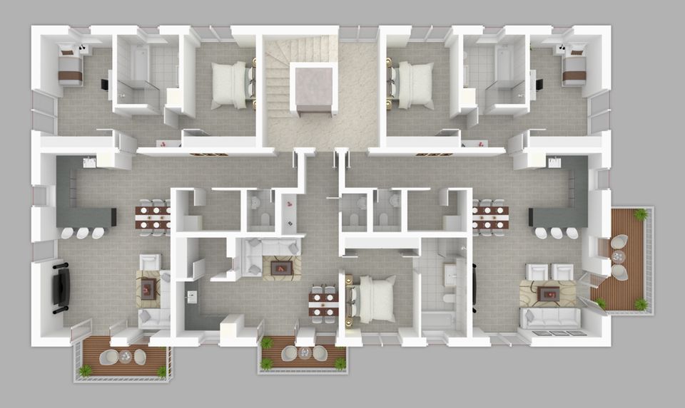 Exklusive Neubauwohnung zum Erstbezug KFW-55ee - barrierefrei - Fußbodenkühlung uvm. in Olfen