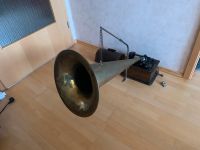 EDISON Phonograph, 2 und 4 Minuten großer Trichter Sachsen-Anhalt - Langenweddingen Vorschau