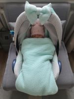 Komplet Babyschale Maxi-cosi Cabrio Fix Mint Bezug mit Schleife Niedersachsen - Hildesheim Vorschau