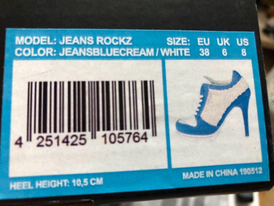 Verkaufe Missy Rockz Jeans Rockz Gr.38, Absatzhöhe 10,5 cm in Hattingen