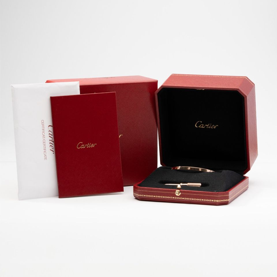 Cartier Armreif schmal "Love Bracelette", in 18kt Rosegold Gr 16 in Hamburg
