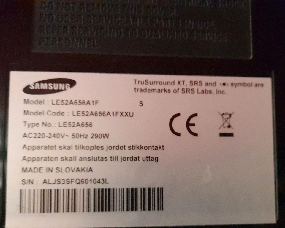 Samsung LCD Fernseher an Bastler 52 Zoll Defekt in Schortens