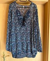 Sheego Bluse/Tunika/Shirt mit Rüsche blau geblümt Größe 52/54/XXL Niedersachsen - Oldendorf (Landkreis Stade) Vorschau