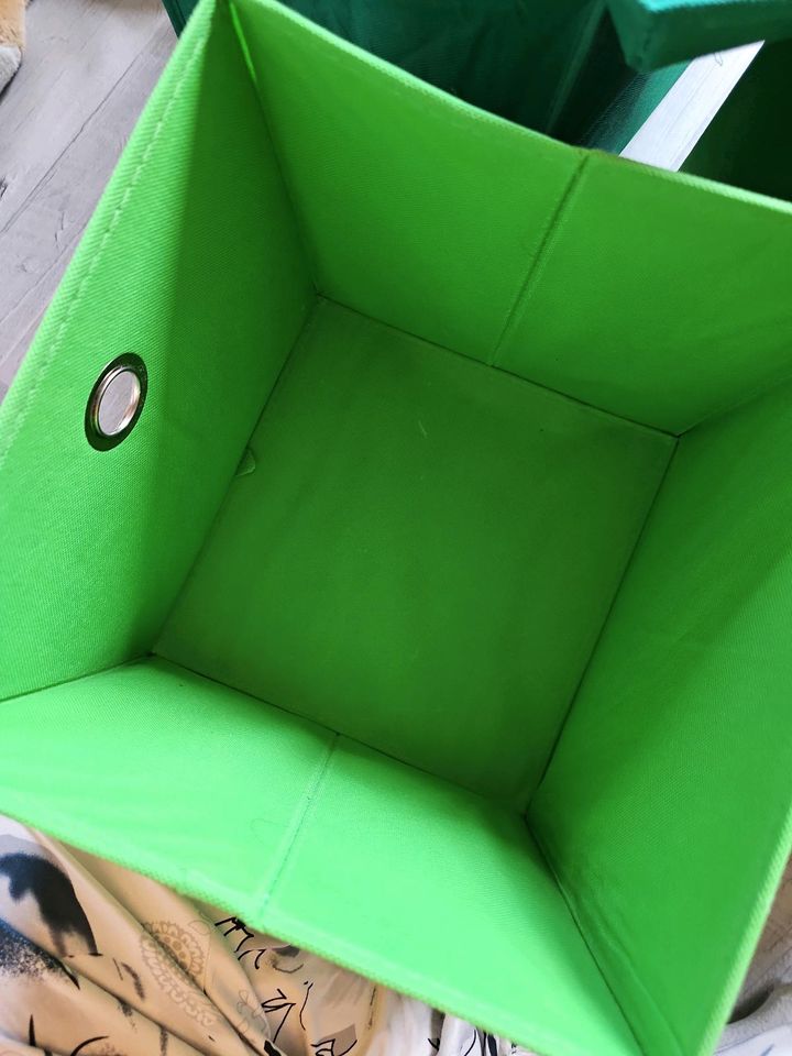 Aufbewahrungsboxen Kisten grün Stoff kallax in Veilsdorf
