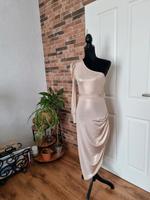 Kleid, Abendkleid, Gold, Schimmer, Metallic, Elegant, Schulterfre Bayern - Hepberg Vorschau
