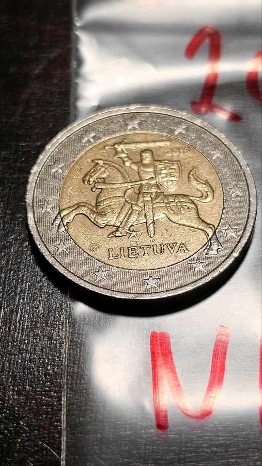 2 Euro Münze Litauen 2015 in Nürnberg (Mittelfr)