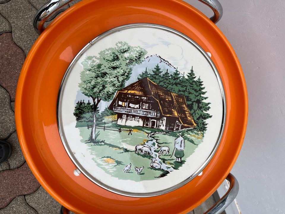 Kuchenplatte Tortenplatte Schwarzwald, drehbar 50er 60er Jahre in Konstanz