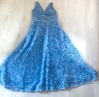 Kleid, lang, 3D-Blüten, Cut Outs seitlich, hellblau, Gr. 40 Sachsen - Glauchau Vorschau